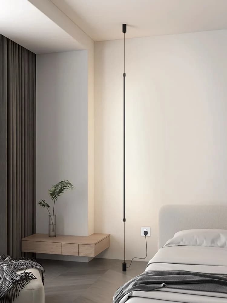 Comodino camera da letto lampada a sospensione striscia dritta da pavimento a soffitto plafoniera decorativa divano sfondo applique da parete casa creativa