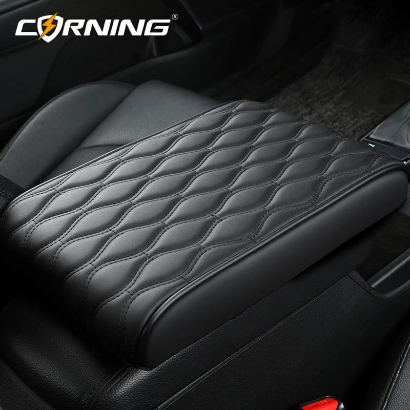 Copertura per bracciolo in pelle PU Protezione universale per auto Memory Foam Console centrale Supporto per gomito traspirante Tappetini interni Bracciolo