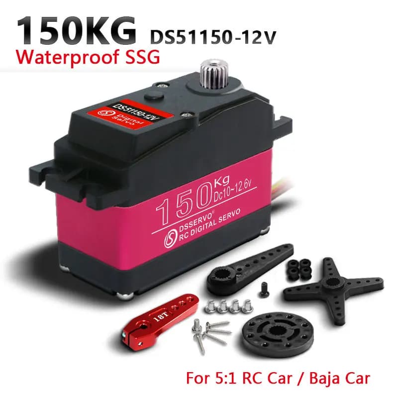 Servo digitale DS51150 Dsservo 150Kg ad alto coppia aggiornato adatto per robot sterzo per auto telecomandato rm 12V/24V