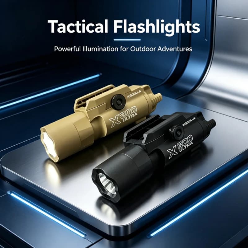 Portable Slide Rail Lighting Tool X400 LED Hand Lamp Dual Light Modes Outdoor Backpack Evening Adventure Daily Illumination