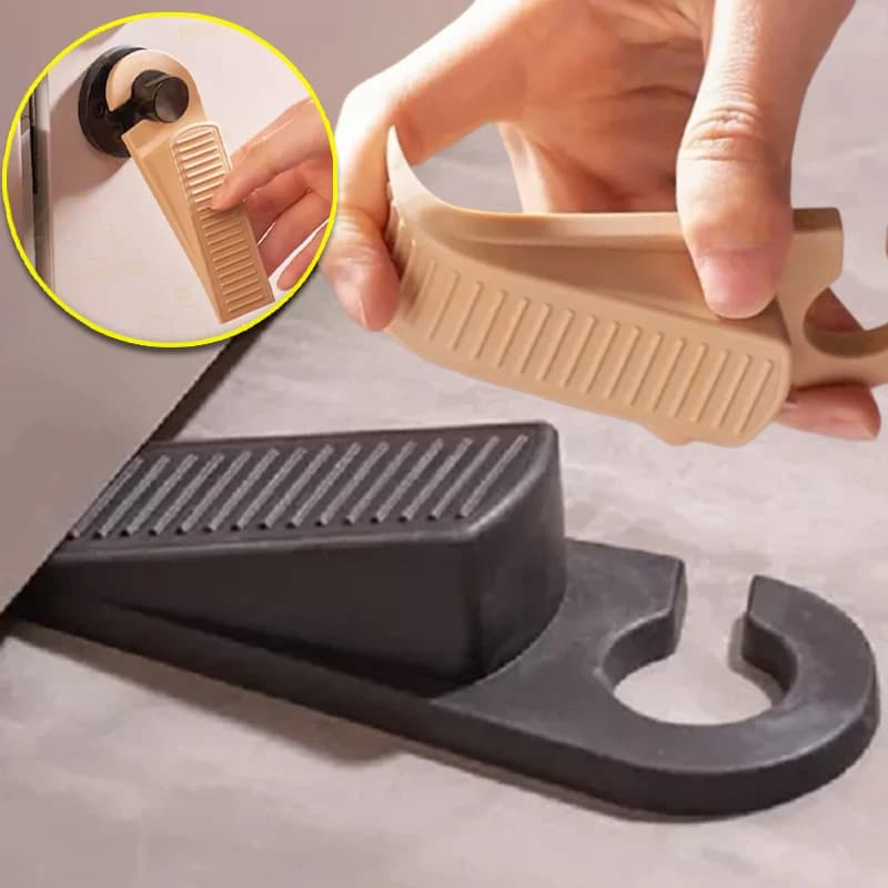 Fermaporta in Silicone Riutilizzabile, Blocco Ammortizzante, Cuneo Anticollisione per Maniglie di Porte di Casa e Ufficio