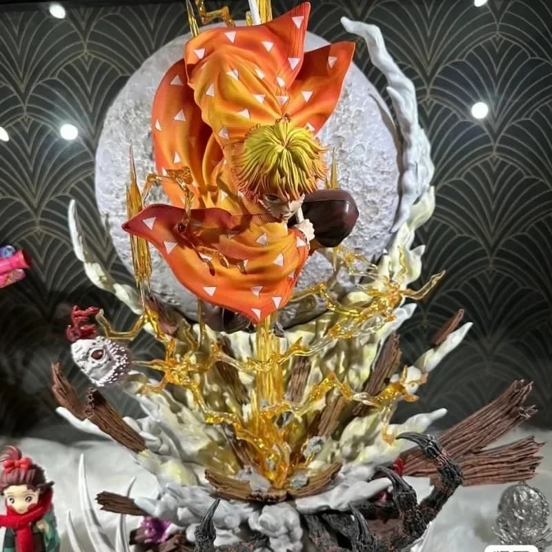 Statuetta Anime Demon Slayer Agatsuma Zenitsu 51cm, Modellino in PVC da Collezione, Action Figure Luminosa, Decorazione per Camera, Giocattoli e Regali