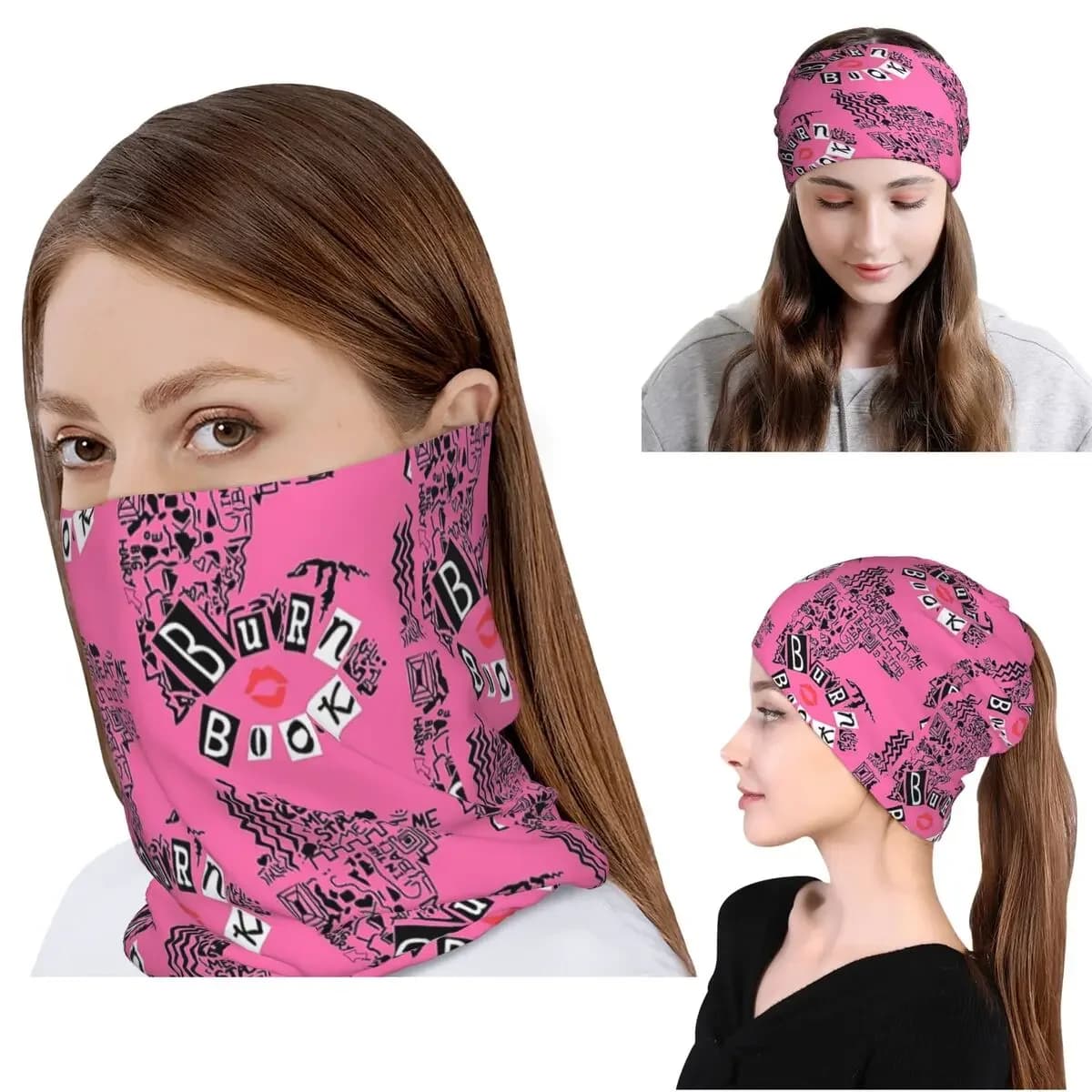 Burn Book - Mean Girls Bandana Neck Gaiter Mask Scarf Multifunction Headband Beanies Hat Unisex Adult All Season