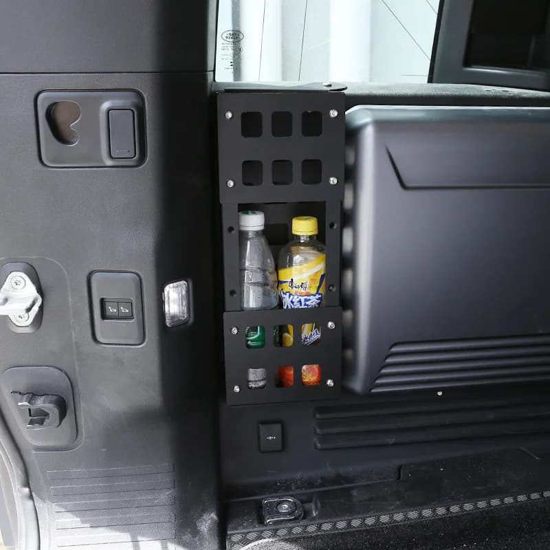 Per 20-22 Land Rover Defender (versione 110) Cestino portaoggetti per bagagliaio Accessori portaoggetti interni Scatola portaoggetti in lega di alluminio
