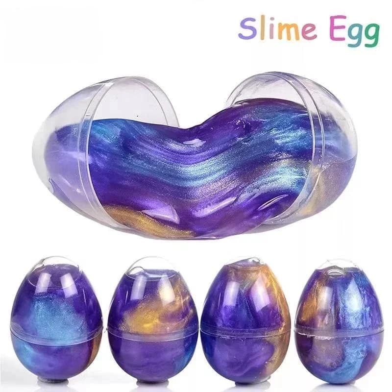 Kit di melma magica Confezione da 2 fango di cristallo colorato Cielo stellato Gelatina di melma Giocattoli fai da te Gioco sensoriale Plastilina squishy Melma di uova colorata