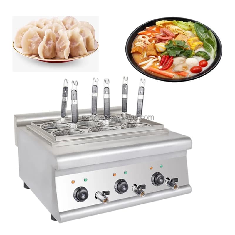 Cuocipasta Elettrico Professionale in Acciaio Inox per Ristoranti, Macchina per Cuocere Noodle e Pasta