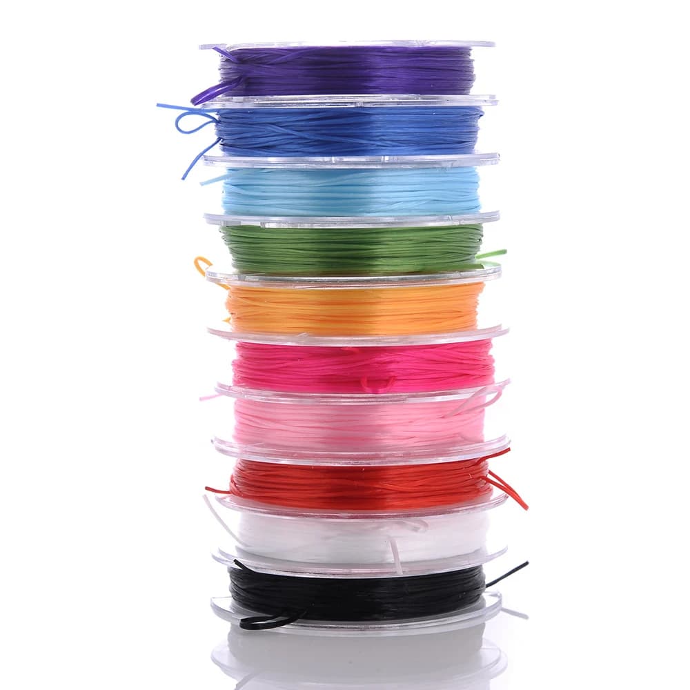 5/8/10 multicolor elastic cable roll crystal line elastic cord for beads bracelet supplies for jewelry creation 10 m/roll