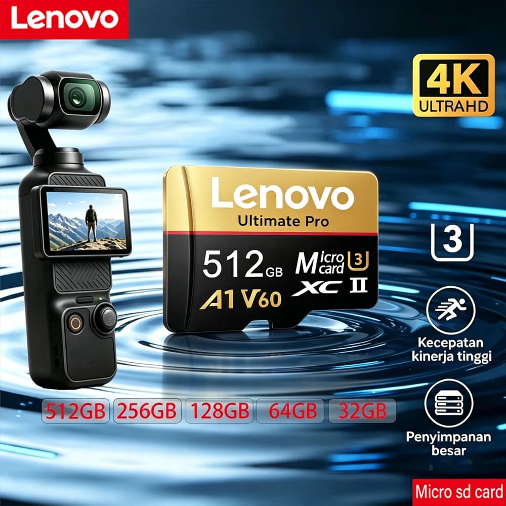 Lenovo Trans Flash Card Extreme A1 V60 Micro SD TF Memory Card 512GB 256GB 128GB 64GB High Speed 100MB/s for Nintendo Switch Cam