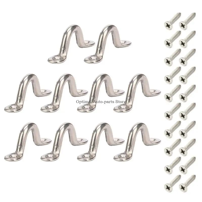 8 pz/10 pz Tie Imbottiture Punti Ancoraggio In Acciaio Inox Tie Imbottiture Occhio Cinghie Kayak Deck Loop con Vite Marine