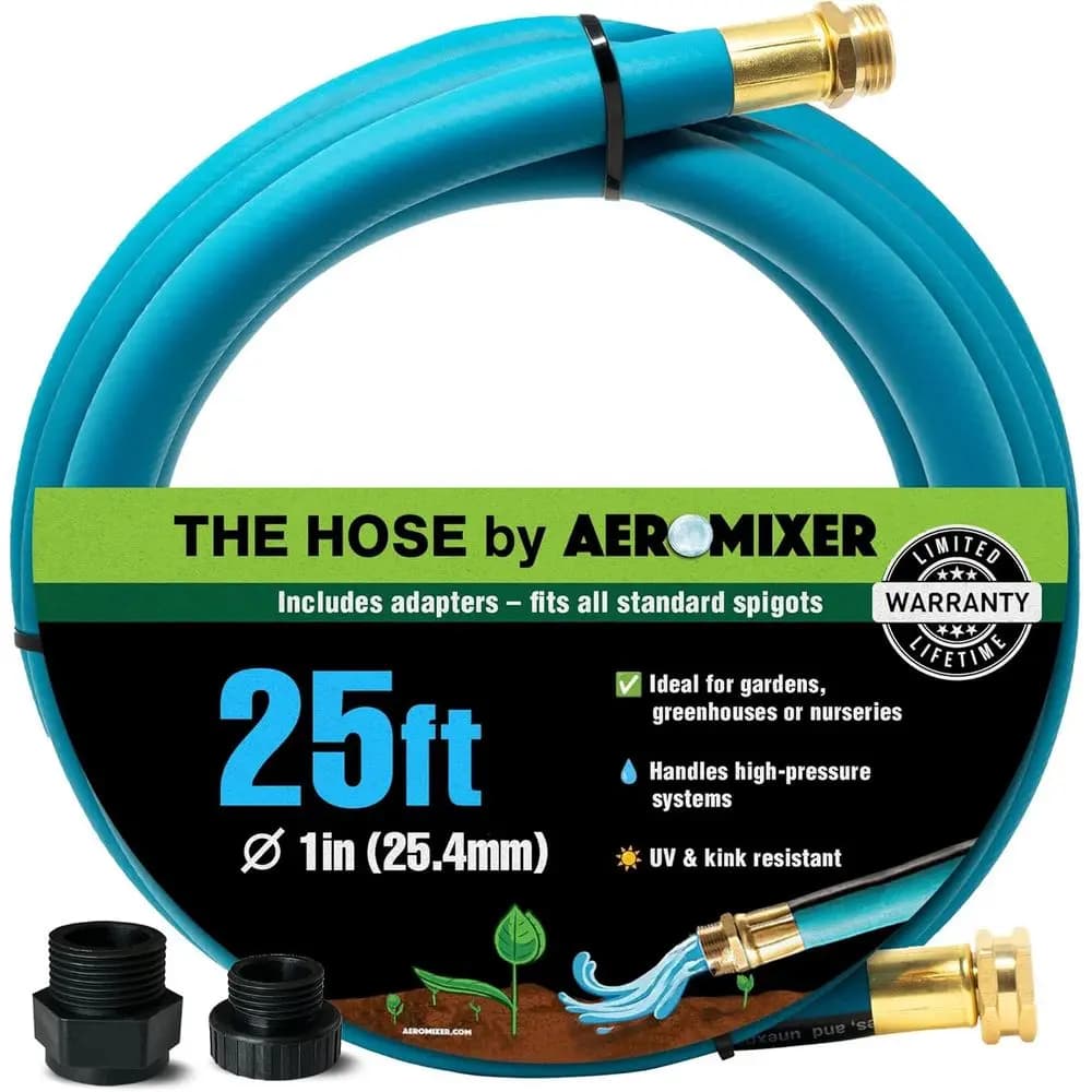 Tubo da Giardino Resistente da 1 Pollice, 25 Piedi, 650 PSI, Ideale per Irrigazione Esterna e Giardinaggio