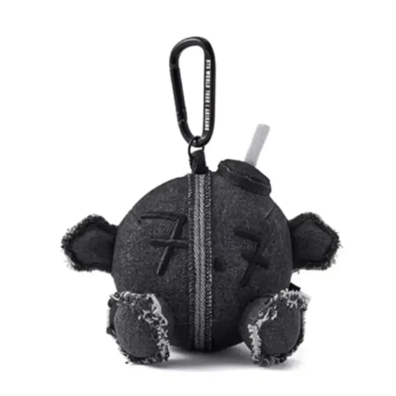 Nuova Collezione Fan: Ciondolo Peluche Grigio a Forma di Palline di Carbone, Giocattolo da 13cm, Simpatico Ciondolo Peluche Cartoon per Regalo Bambini