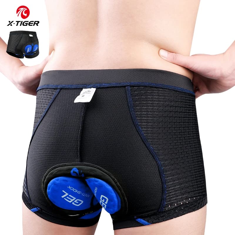 X-TIGER Men's Cycling Intimate With Boxer MTB Ice Padded 5D Bike Shorts Cycling Intimate On Road Cycling Equipment