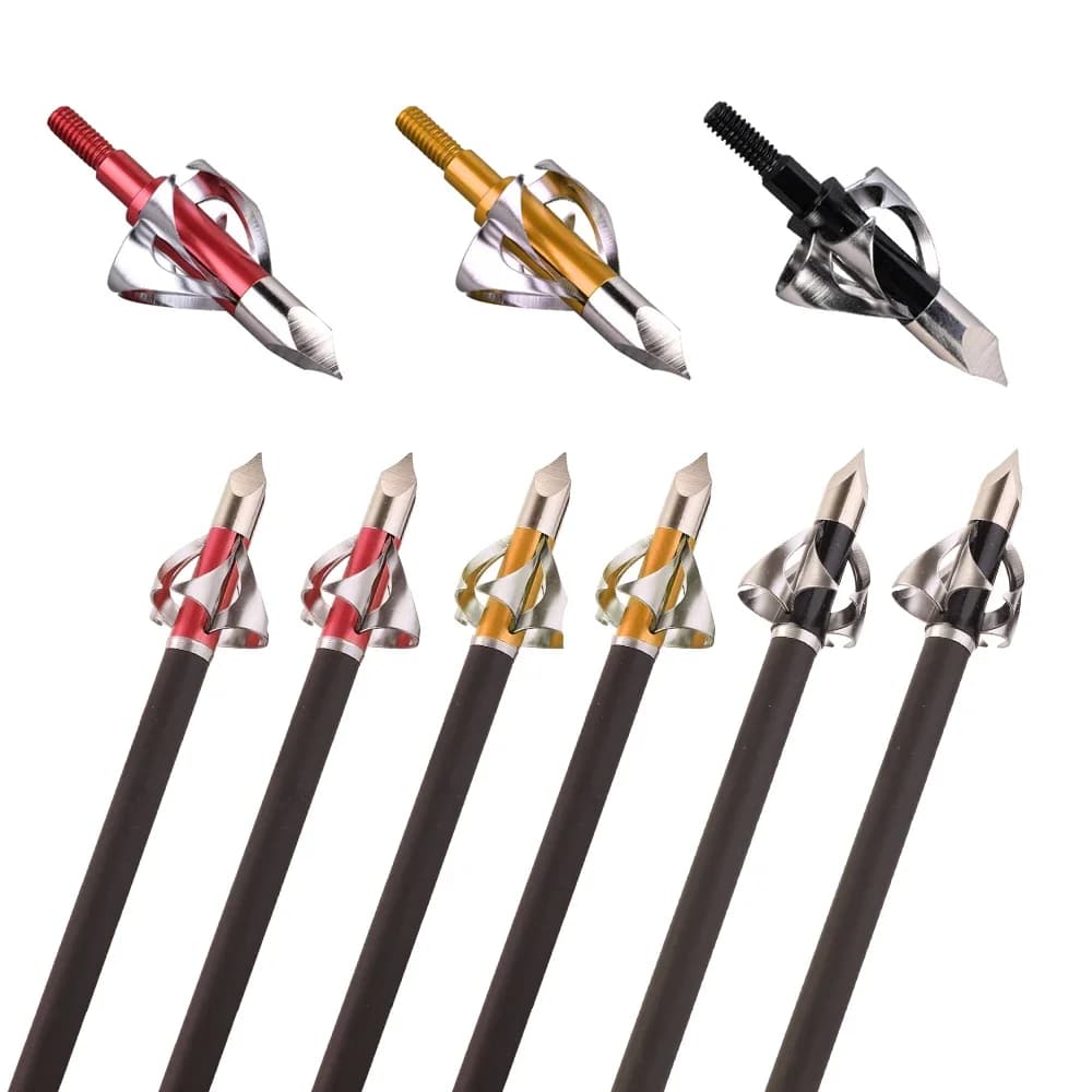 Arrow Broadheads for Archery Hunting Compound Bow and Crossbows, 100Grain Arrows Tips