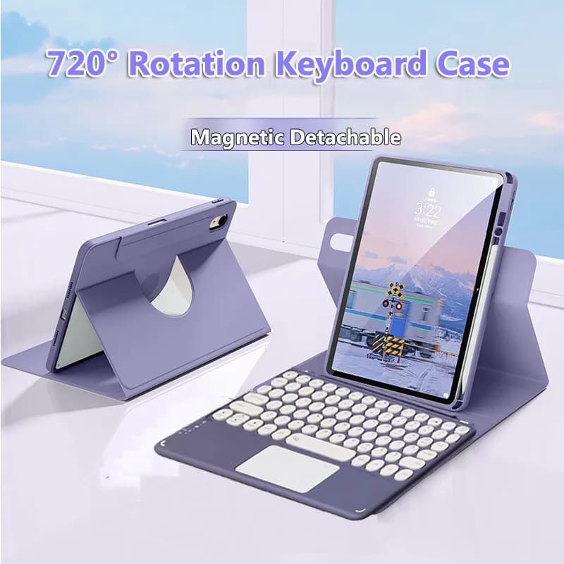 Custodia con tastiera per iPad 11th 2025 11 pollici A16 Air 7 Air 11 pollici 2025 Custodia magnetica con touchpad Bluetooth con slot per matita