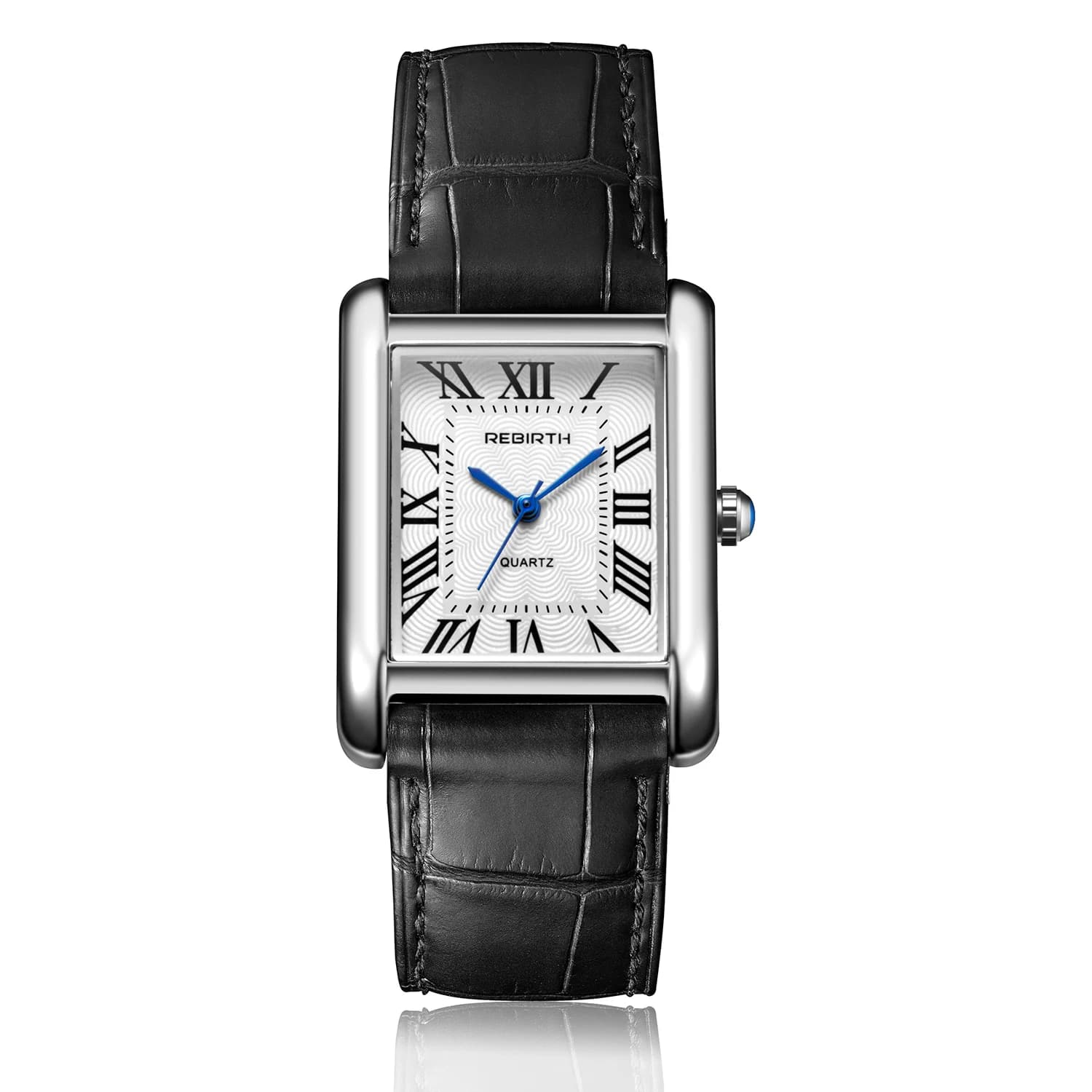Rebirth 002 Elegant Mini Design Light Dial Rectangular Quartz Movement Water Resistant Analog Wrist Watch For Business Women Gift