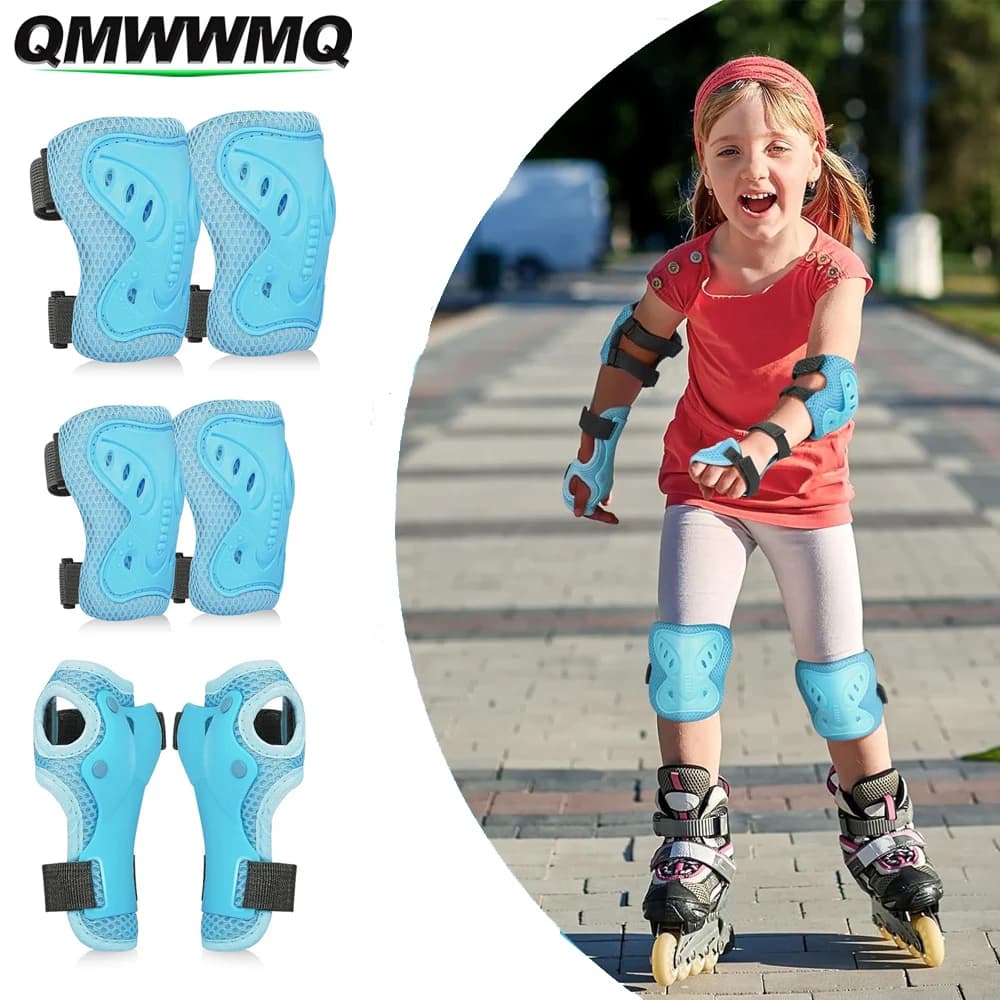 Kids Protective Gear Set Knee Pads for Kids 3-10 Years Toddler Knee & Elbow Pad with Wrist Guard 3 in 1 for Skating Cycling Bike