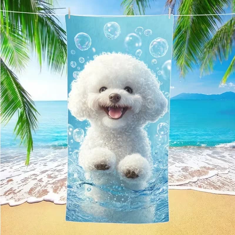 Asciugamano da Campeggio per Cani Bixiong, Carino e Pratico, ad Asciugatura Rapida, Ideale per Viaggi e Spiaggia