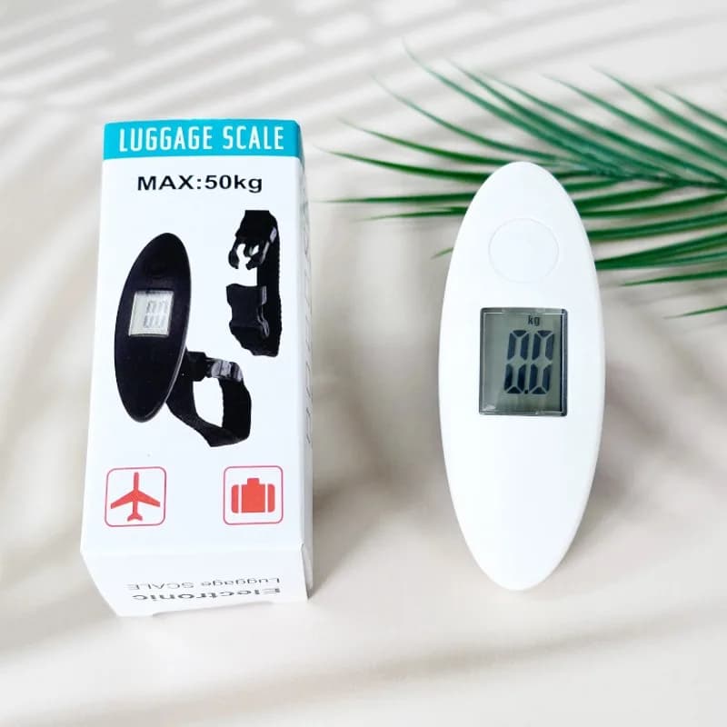 Bilancia Portatile 50kg Multifunzione, Bilancia Elettronica per Valigie da Viaggio, Bilancia per Bagagli Domestici