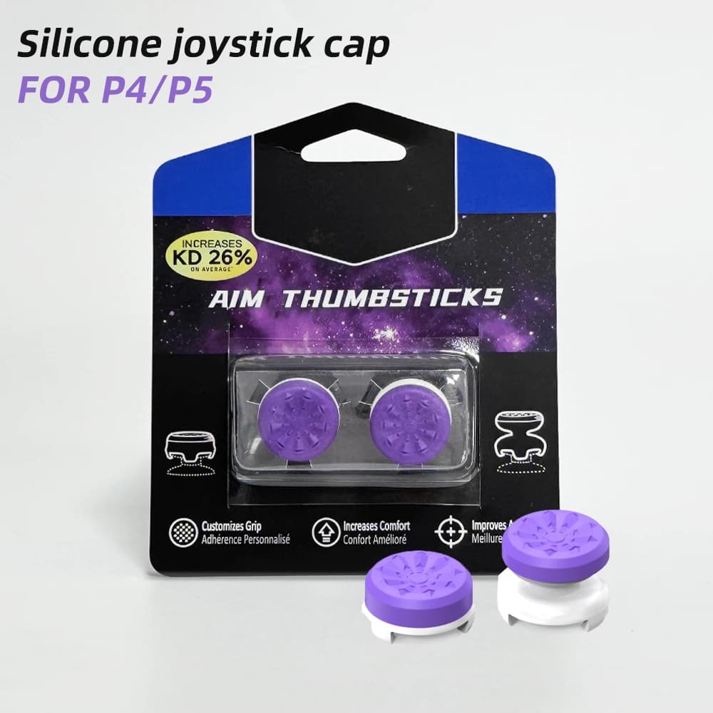 Impugnatura per pollice in silicone da 2 pezzi per console di gioco, per cappucci booster joystick PS4/PS5, accessori per controller di gioco