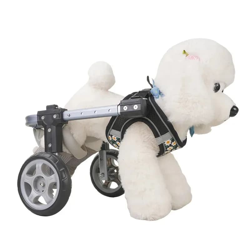 Dog Two Wheels Wheelchair Cat Wheelchair Retractable Lightweight Pet Assisted Walking Vehicle Pet Carrier