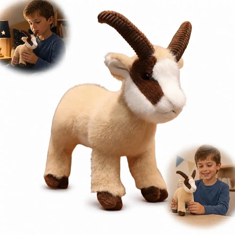 Realistic Tibetan Antelope Plush Toys Soft Stuffed Animal Doll Cute Wildlife Plushie Home Desk Decoration Birthday Gift