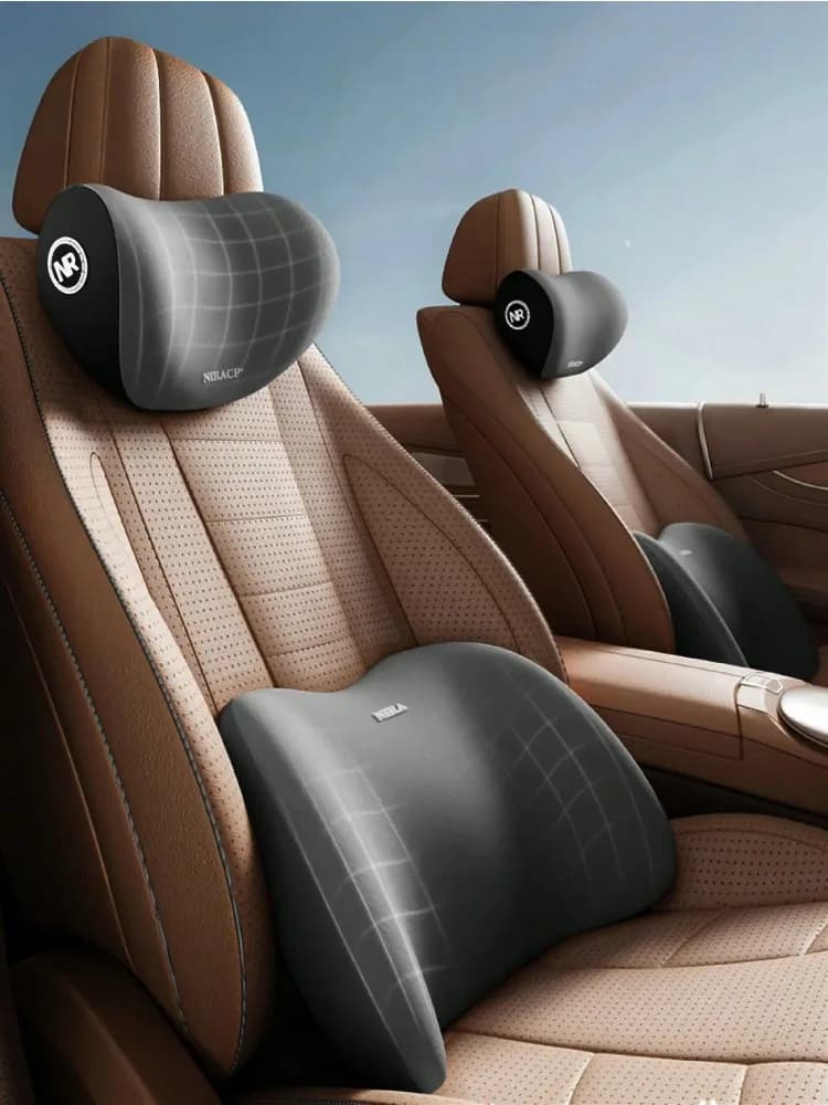 Poggiatesta per auto, supporto lombare, cuscino per le spalle, cuscino per auto, cuscino per schienale in cotone memory, prodotti automobilistici per la casa
