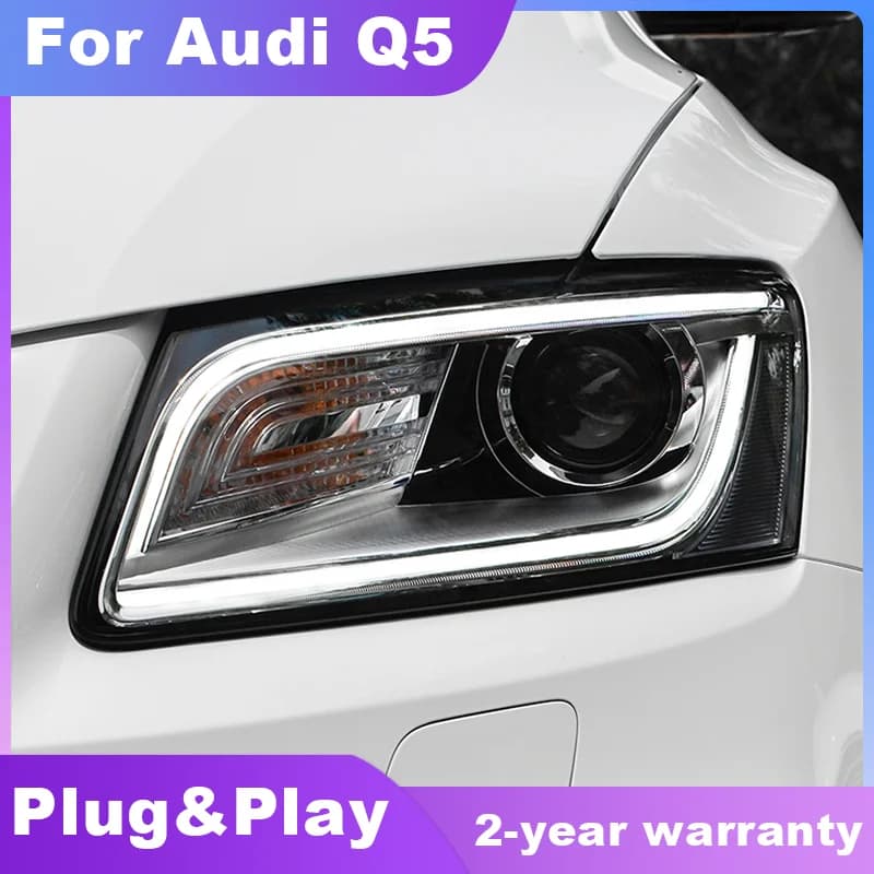 Luci anteriori a LED per auto per AUDI Q5 2009-2018 Fari LED DRL Luce di marcia diurna Indicatori di direzione Lampade frontali Accessori auto