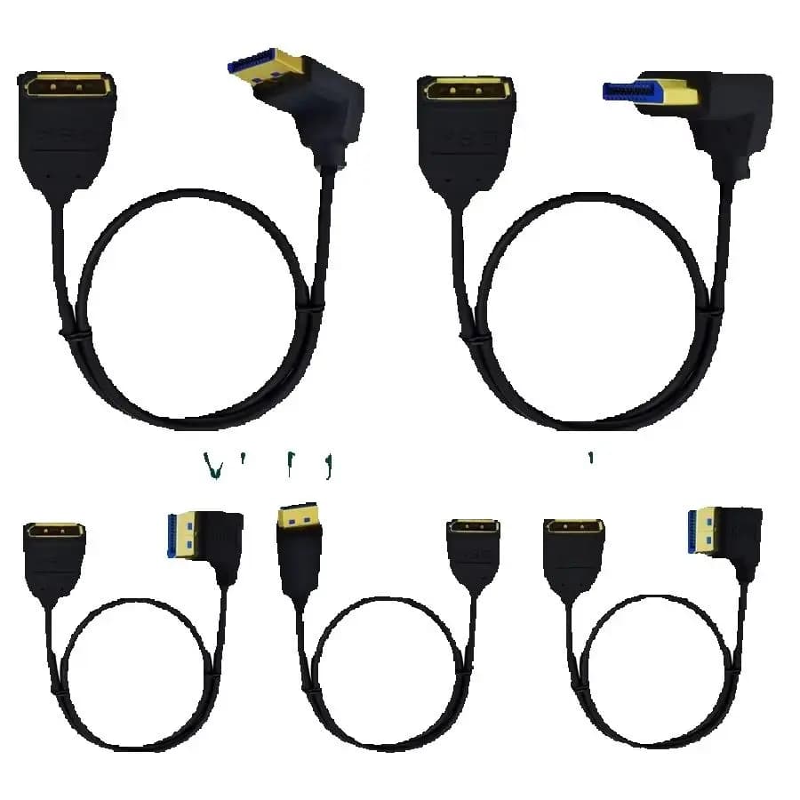 Cavo di prolunga per porta display M/F da 90 gradi Angeld 8K DP 1.4 maschio a femmina per HDTV Nintend Switch Smart Box Proiettore Splitter