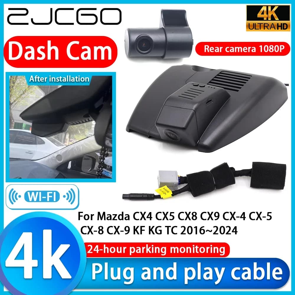 Videoregistratore 4K UHD Plug and Play per auto, Dash Cam DVR per Mazda CX4 CX5 CX8 CX9 CX-4 CX-5 CX-8 CX-9 KF KG TC 2016~2024