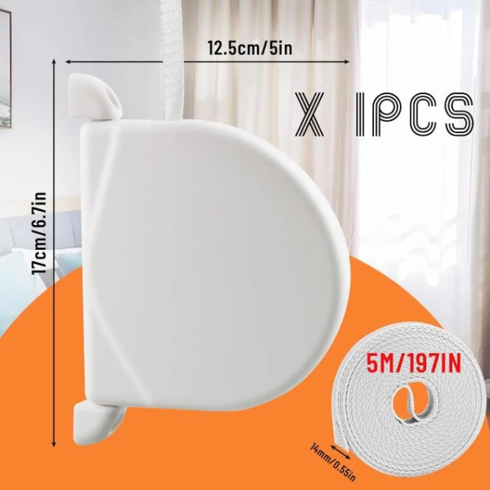 Easy-to-install strap wrapper with plastic roller for shutters, spacer for country house and house inauguration
