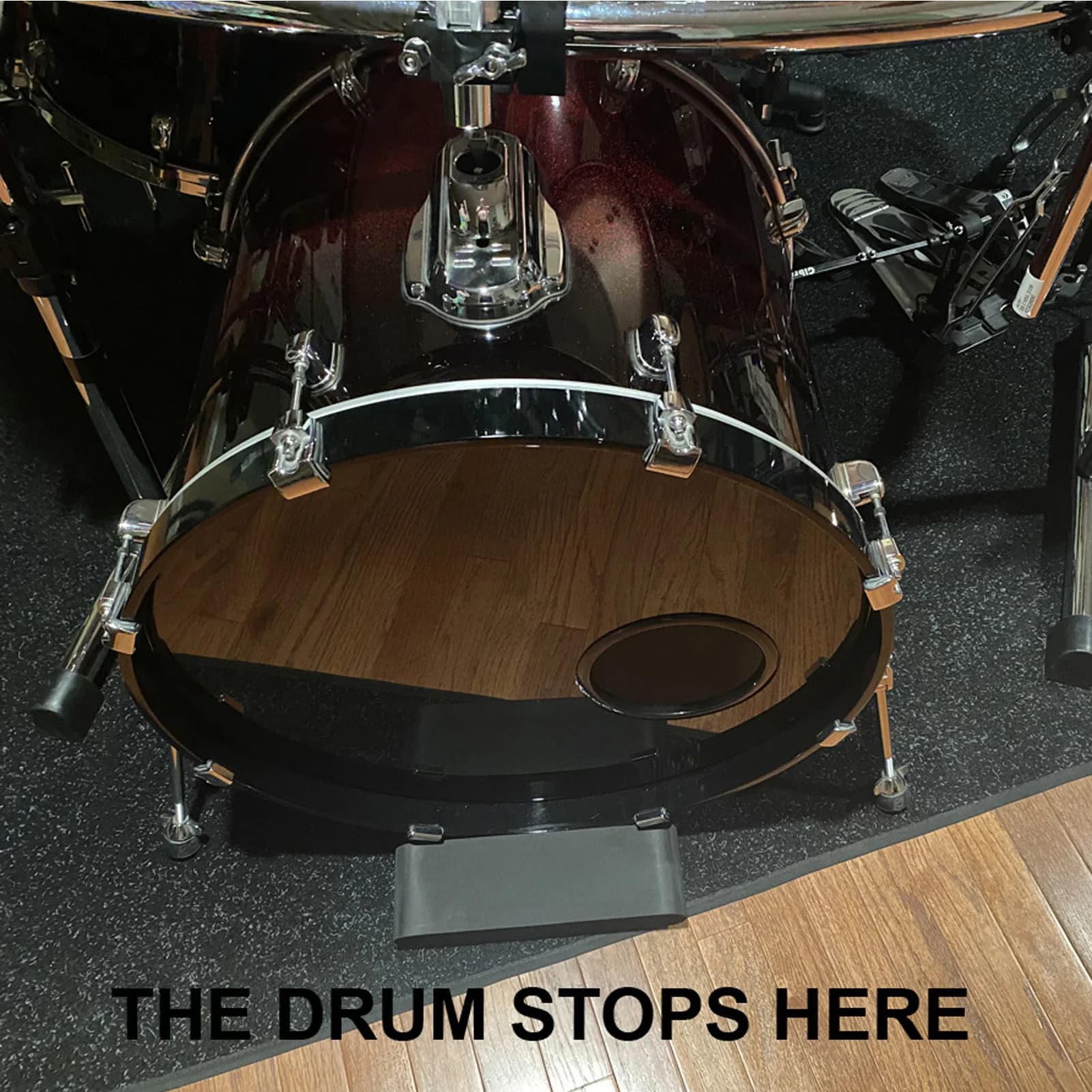 Tappetino Antiscivolo per Batteria Bass Drum in Schiuma EVA Antiurto, Accessorio Portatile per Principianti