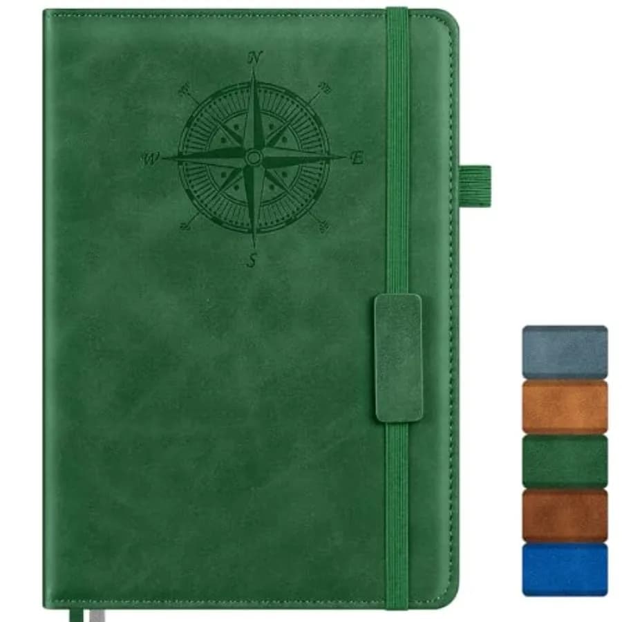 Notebook Journal for Women Men: Leather Journal for Writing, Hardcover College Ruled Journals Notebooks with Thick Paper, Large