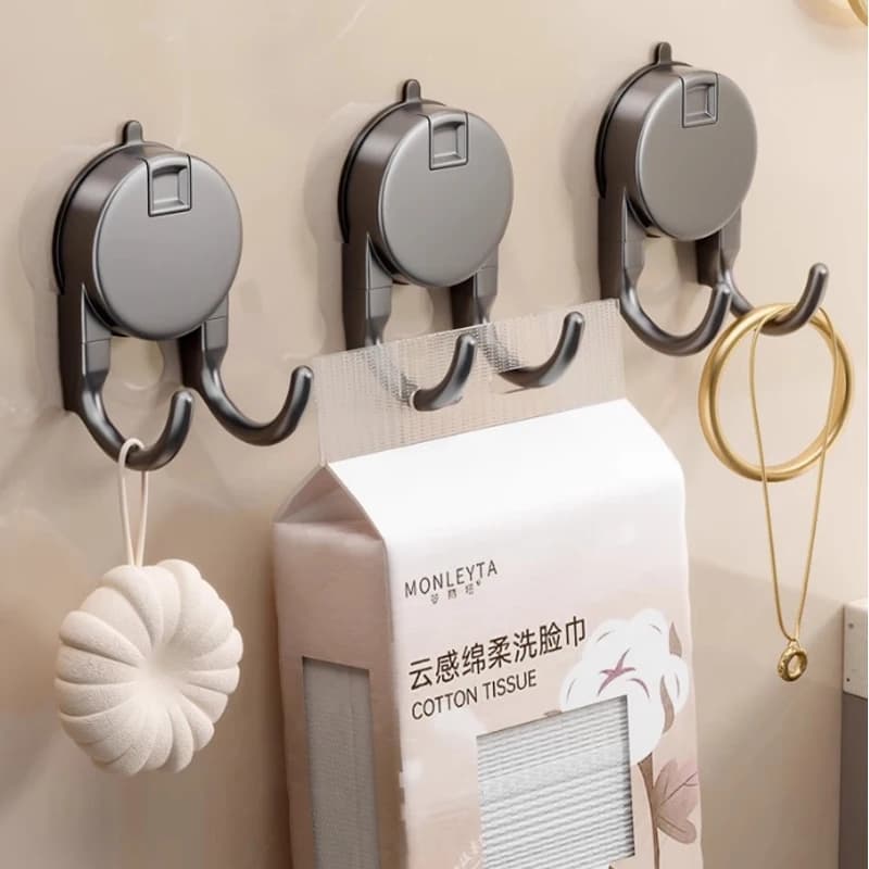 Ganci a ventosa per doccia Gancio per doccia sottovuoto resistente Bagno Accappatoio Appendiabiti Gancio per asciugamani Accessori per organizer da cucina