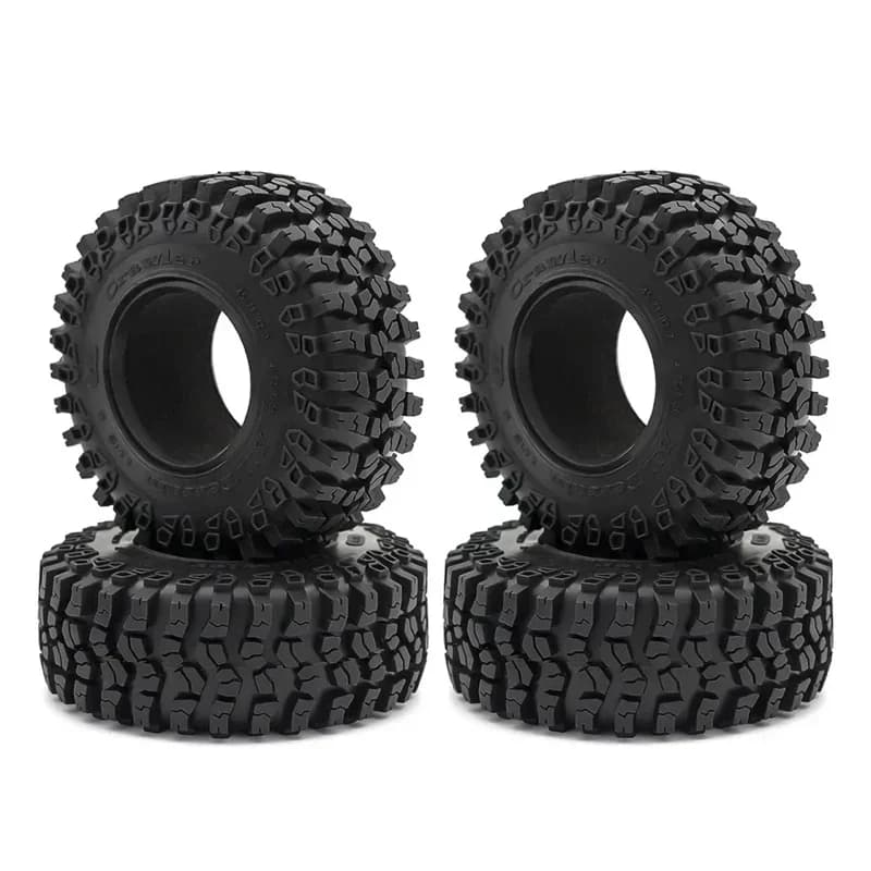 4 pezzi 125mm 2.2 pollici ruote in gomma pneumatici per 1/10 RC crawler auto assiale scdif 90046 rr10 wrath Trxs TRX trx-6
