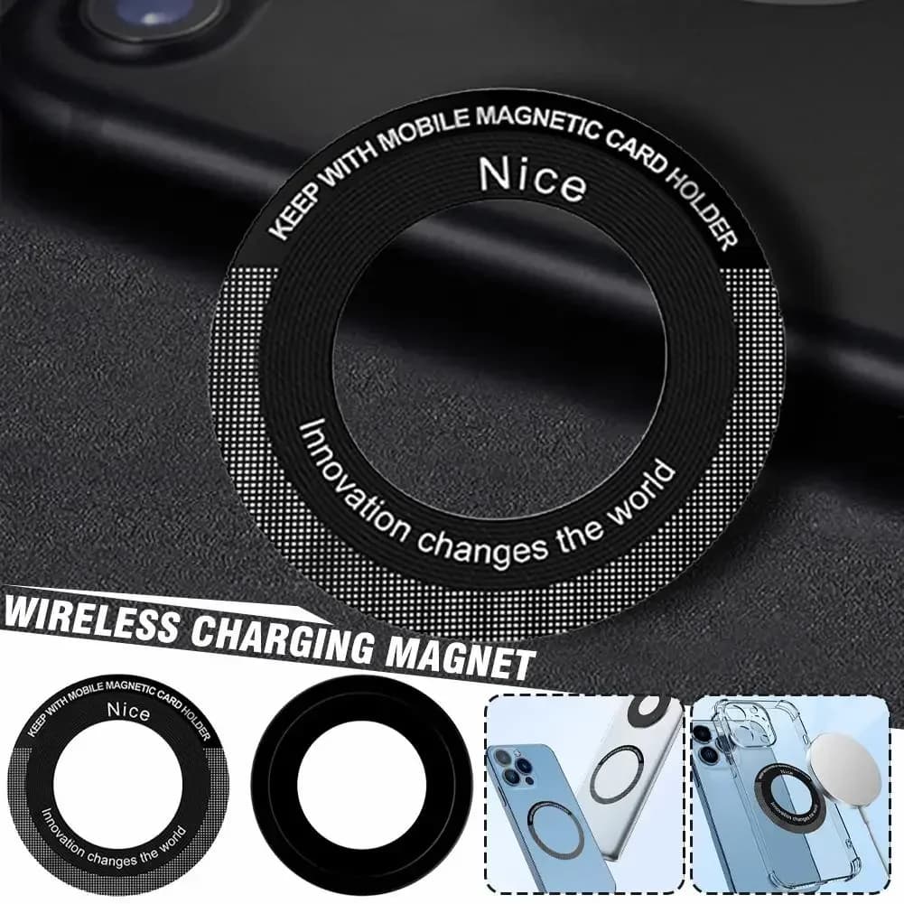 Magnetic Plate Ring Universal Metal Sticker Support Wireless Charger Metal Plate Sheet for Magnet Car Holder