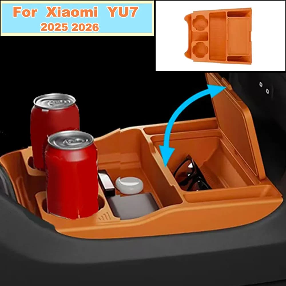 For Xiaomi YU7 2025 2026 Central Control Lower Storage Container Anti-slip Car Console Organizer Tray Interior Accessory