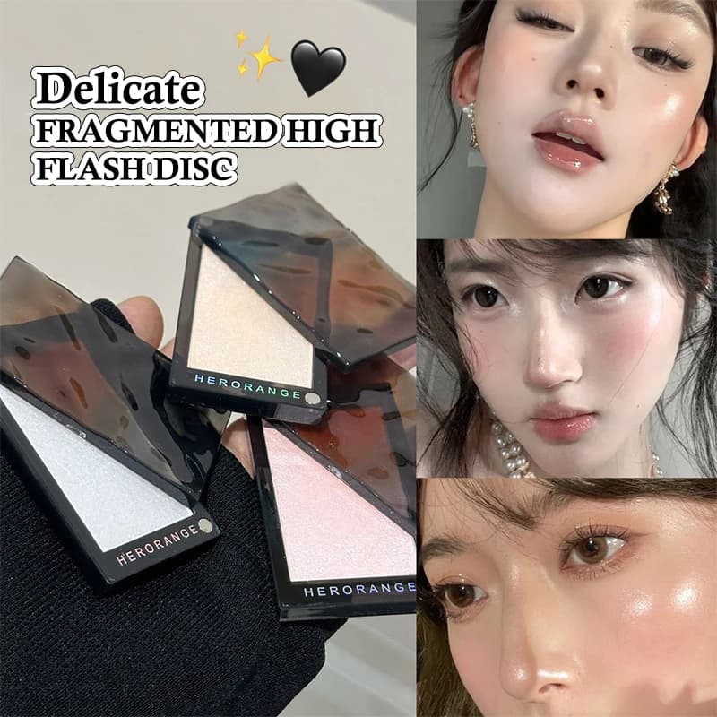 HERORANGE Ombretto Glitterato Effetto Acqua, Lunga Durata, Impermeabile, Illuminante Perlescente per Trucco
