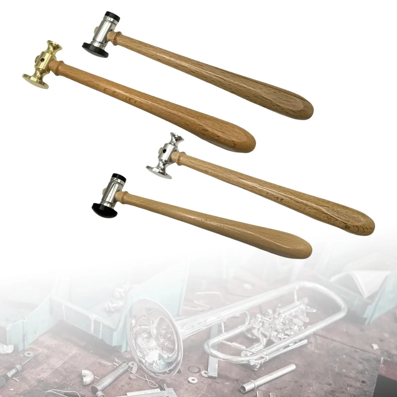 Martello per chitarra leggero con testa bifacciale per gioielli per basso Ukulele