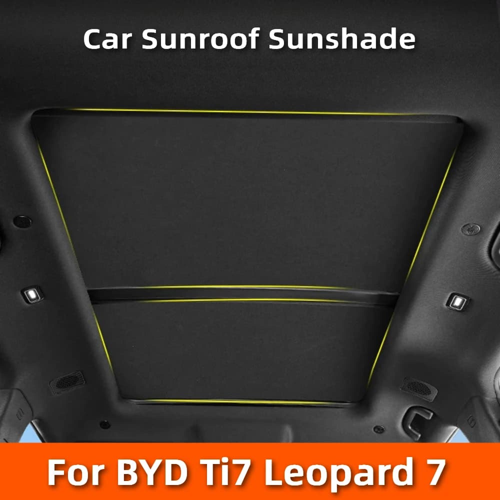 For BYD Ti7 Leopard 7 2025-2026 Panoramic Roof Sunshade Electrostatic Sunscreen UV Block Heat Shield