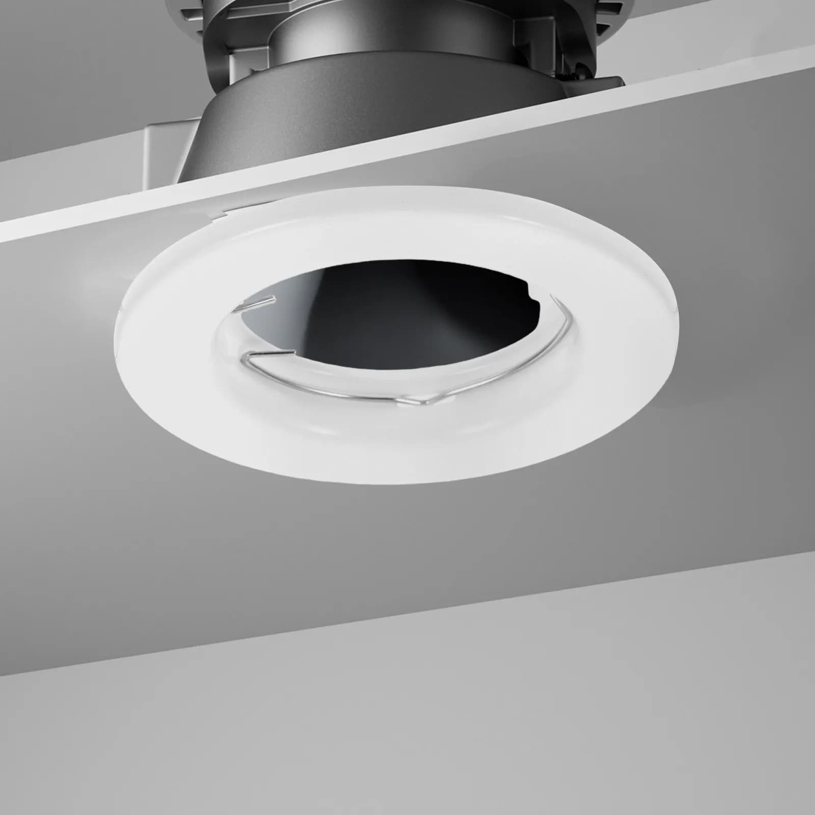 Set di 3 Cornici Metalliche per Faretti Incassati, Anelli di Finitura per Downlight GU10 MR16, Montaggio a Soffitto, Illuminazione Elegante e Salvaspazio