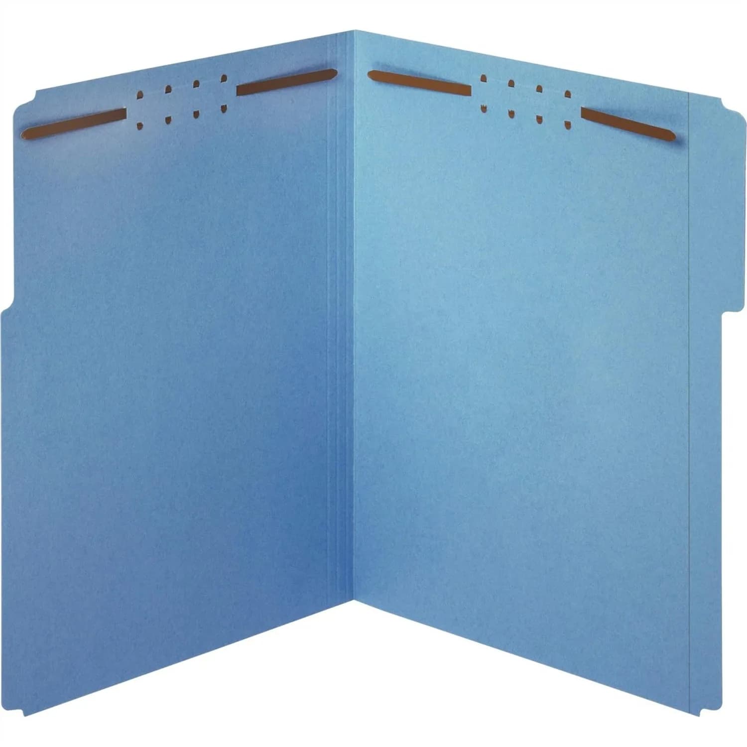 Fastener Folders with 2" Fasteners, Letter Size, Blue, 1/3 Cut Tabs for File Cabinet Organization, 50 Pack