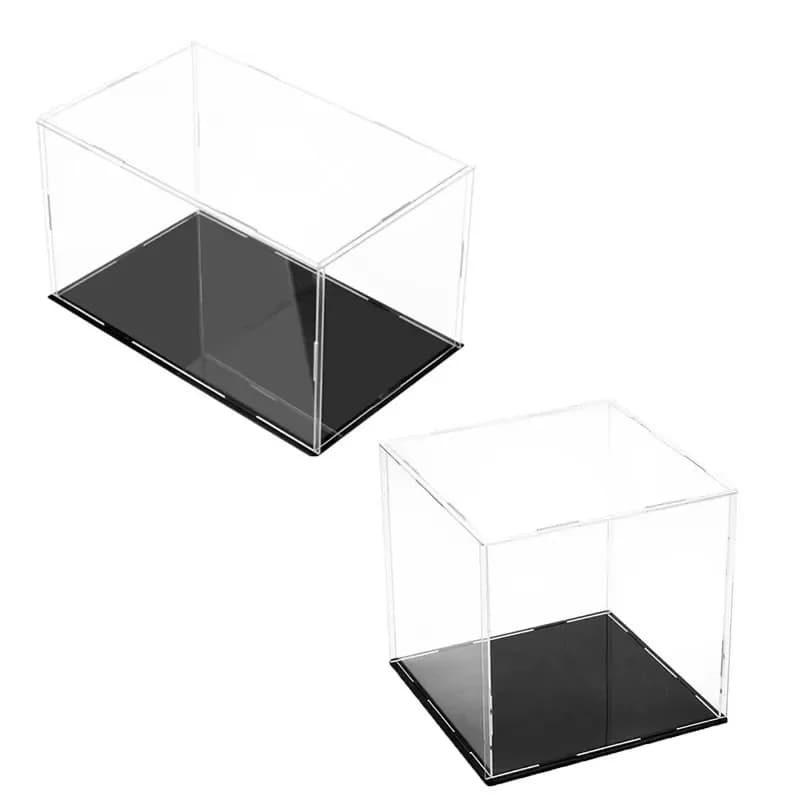 Transparent Acrylic Display Box Figurine Storage Cabinet Model Kit Cover Toy Building Block Collection Dustproof Box Glue-free