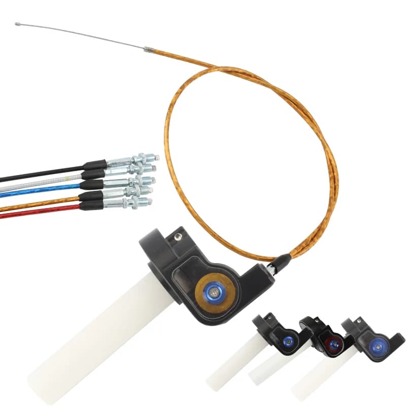 Impugnatura in alluminio da 22mm impugnatura dell'acceleratore manopole 1/4 acceleratore a Gas a torsione rapida con cavo dell'acceleratore per Dirt Pit Bike