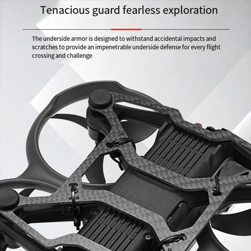 Armatura inferiore in fibra di carbonio per DJI Avata 2 Staffa protettiva anti-collisione per armatura inferiore
