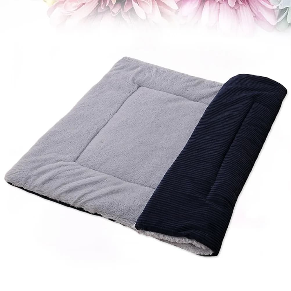 Warm Dog Bed Mat Reversible Soft Cushion for All Seasons Ideal Crate Carrier Floor Use Pet Comfort Pad Dog Mat