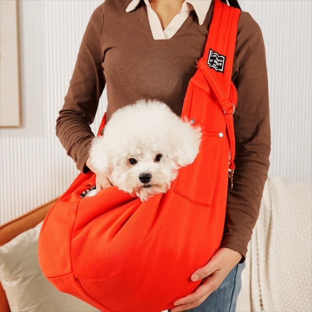 Borsa a Tracolla per Animali Domestici in Poliestere, Comoda e Capiente, con Imbracatura di Sicurezza Traspirante