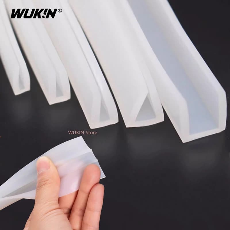 Guarnizione in Silicone a Forma di U, Striscia Sigillante per Bordi di Porte e Finestre, Protezione per Vetri