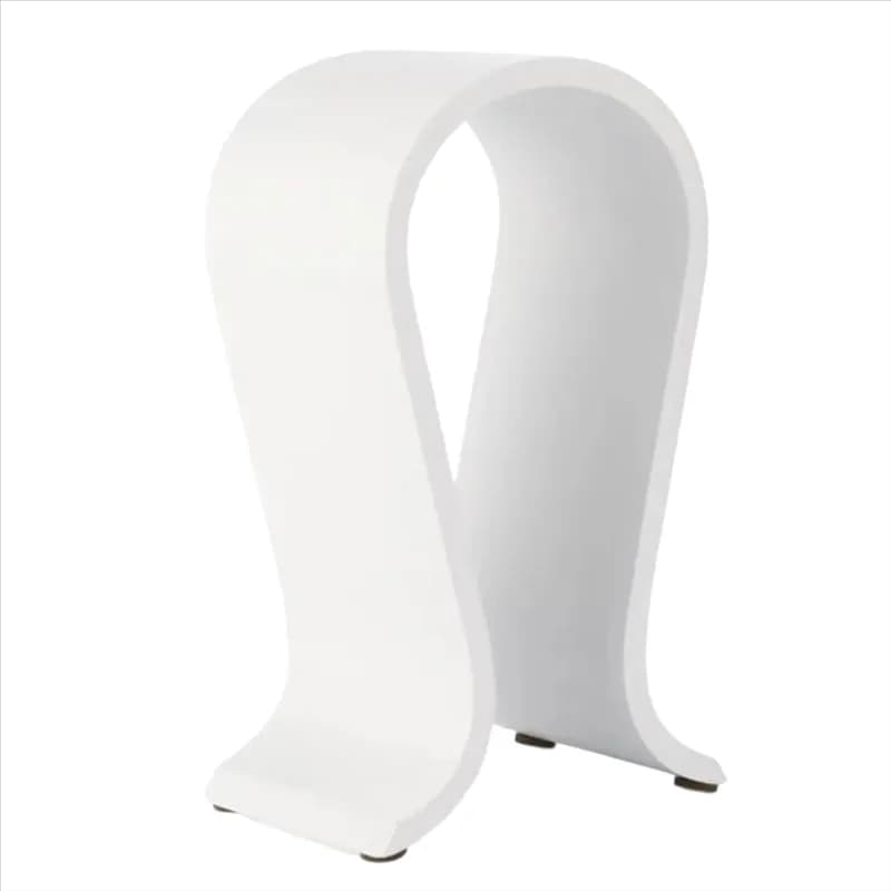 ABMF-Wooden Headphone Stand Holder Supporto universale per cuffie over-ear, appendiabiti da scrivania, organizer stabile per la conservazione, bianco