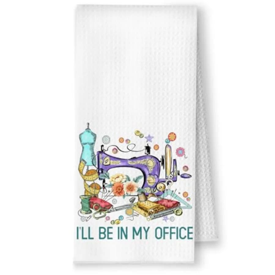 Quilting Gifts Kitchen Towels, Gifts for Sewers Sewing Lovers Women Dish Tea Towels, Eat Sleep Quilt Repeat Decorative Hand Tow