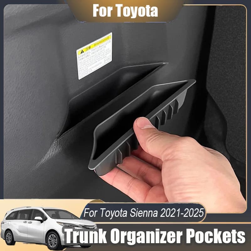 Per Toyota Sienna 2021 2022 2023 2024 2025 Auto Baule Posteriore Lato Scatola di Immagazzinaggio bagagliaio partizione Interno Organizer Kit di Accessori